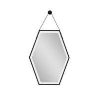 Огледало за баня LED осветление "ZI314", 60х80х5 см, черна рамка